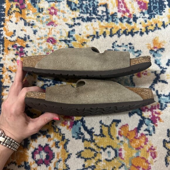 Birkenstock Arizona Sandals Womens Size 38 US 7 Leather Double Buckle Hippie - Picture 4 of 8